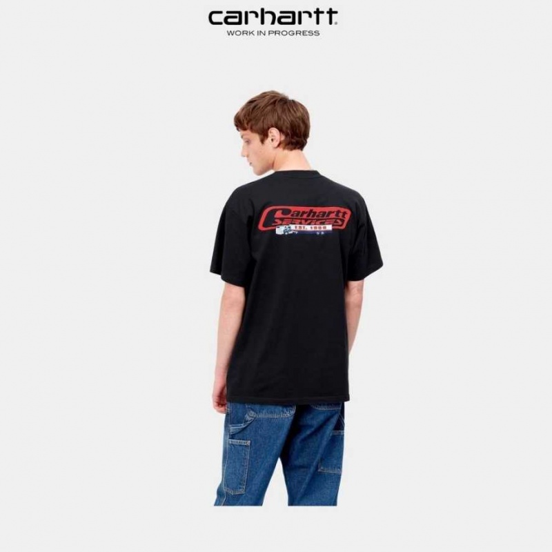 Bleu Marine Foncé Carhartt Wip Freight Services T-Shirt Bleu Marine - Danmark EHW-6489923