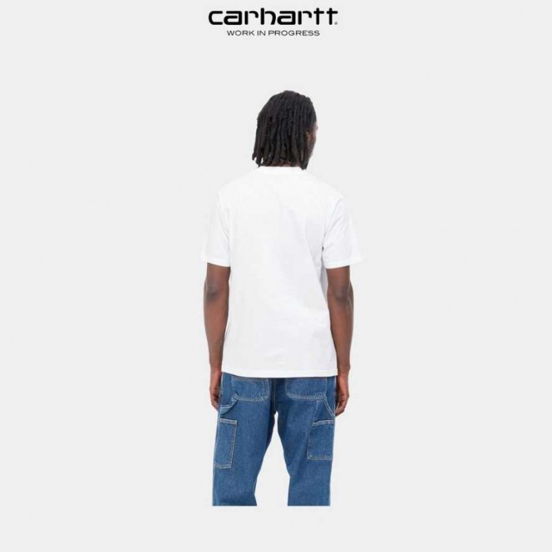 Blanche Carhartt Wip Frolo T-Shirt - Danmark OSI-8263006