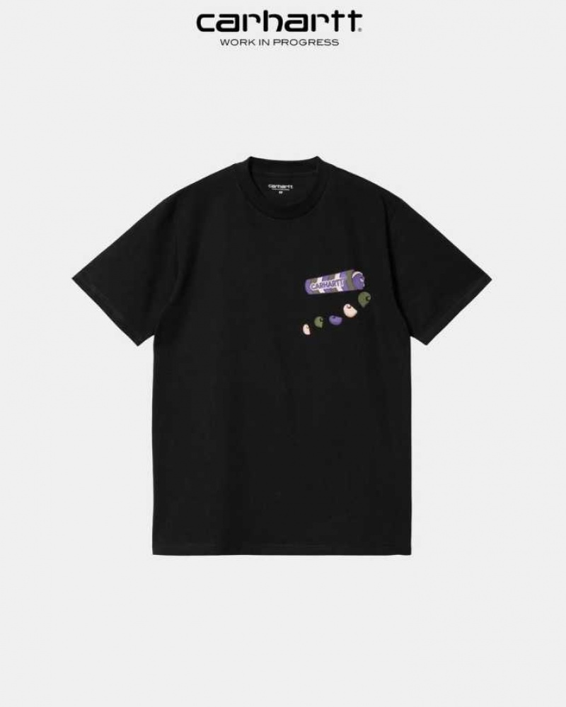 Noir Carhartt Wip Frolo T-Shirt - Danmark URZ-4066917