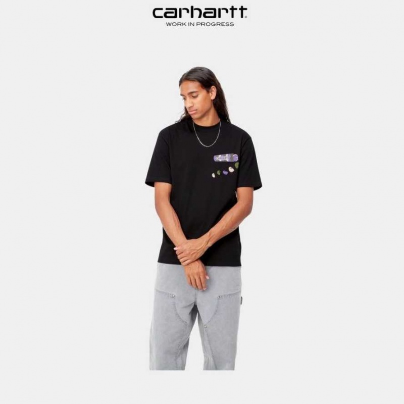 Noir Carhartt Wip Frolo T-Shirt - Danmark URZ-4066917