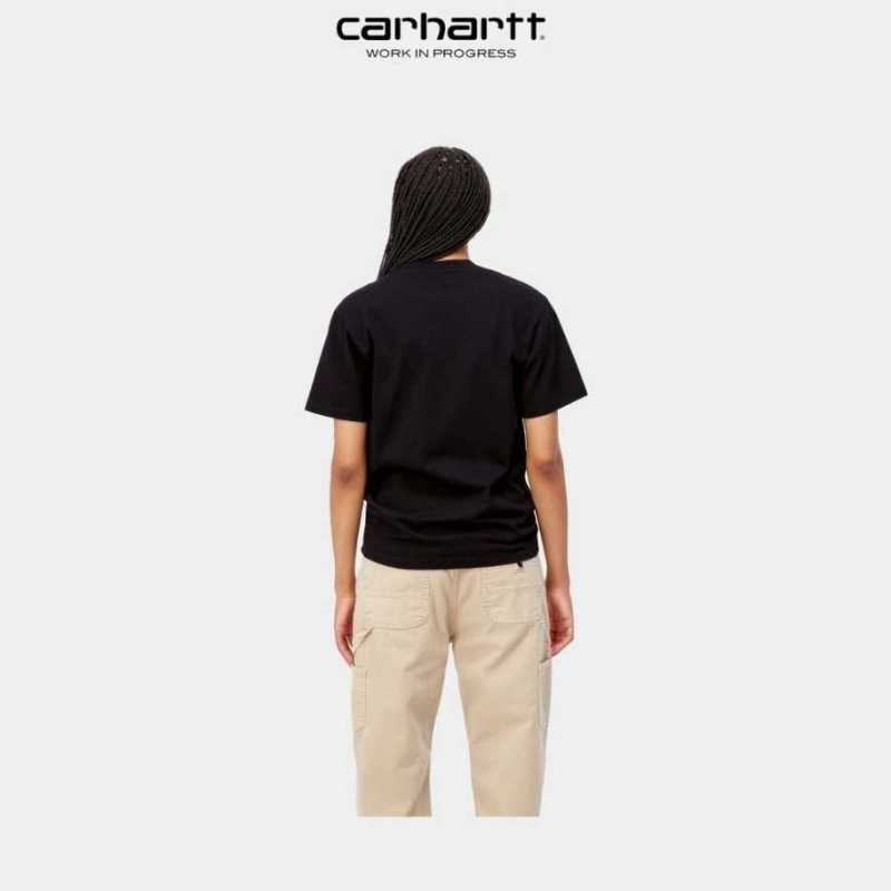 Noir Carhartt Wip Frolo T-Shirt - Danmark CIG-2686748