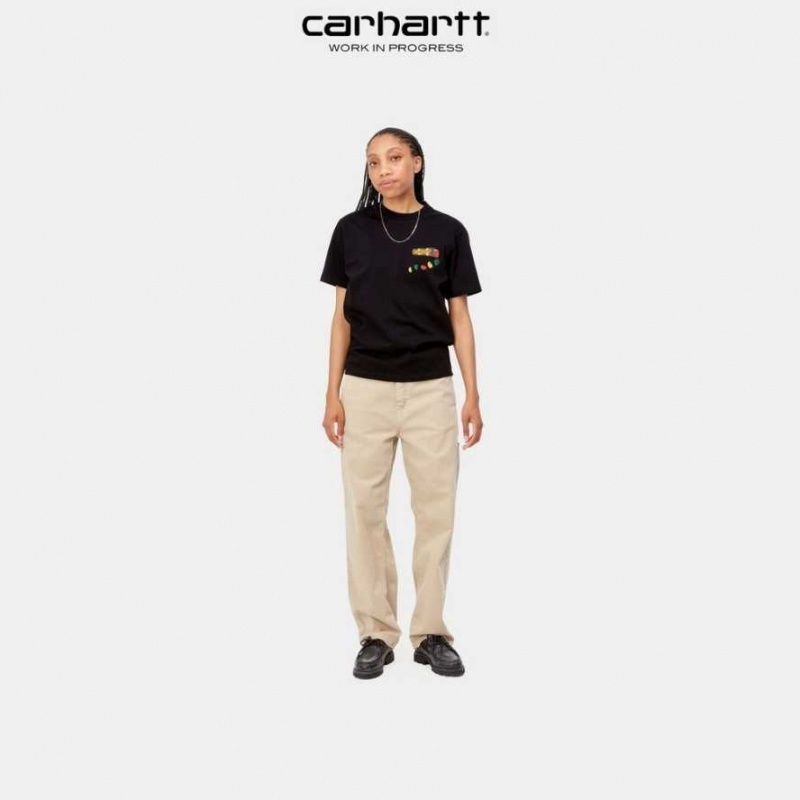 Noir Carhartt Wip Frolo T-Shirt - Danmark CIG-2686748