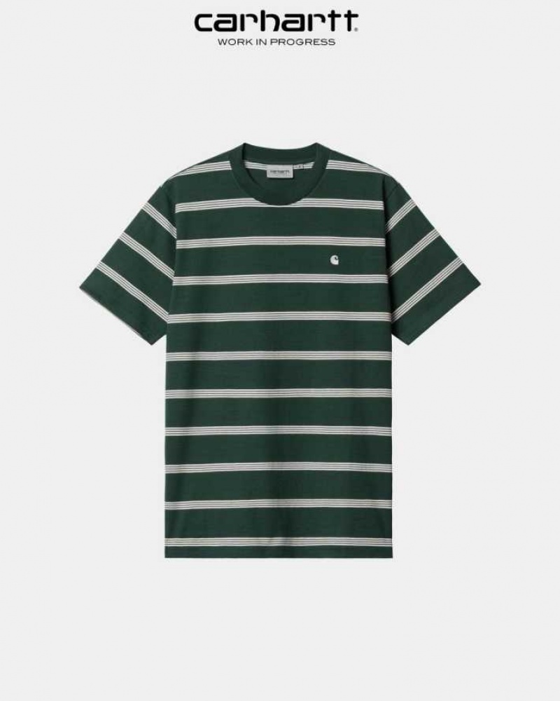 Juniper Carhartt Wip Glover Stripe T-Shirt - Danmark FNY-0819872