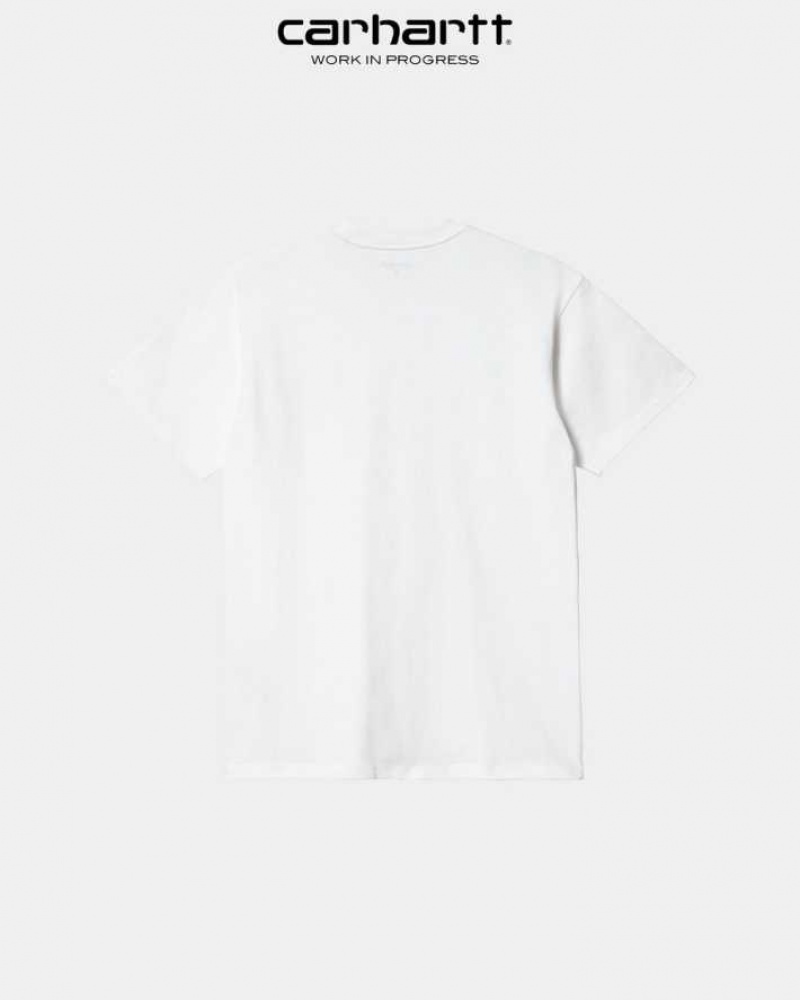 Blanche Carhartt Wip Happy Script T-Shirt - Danmark QDR-2863142