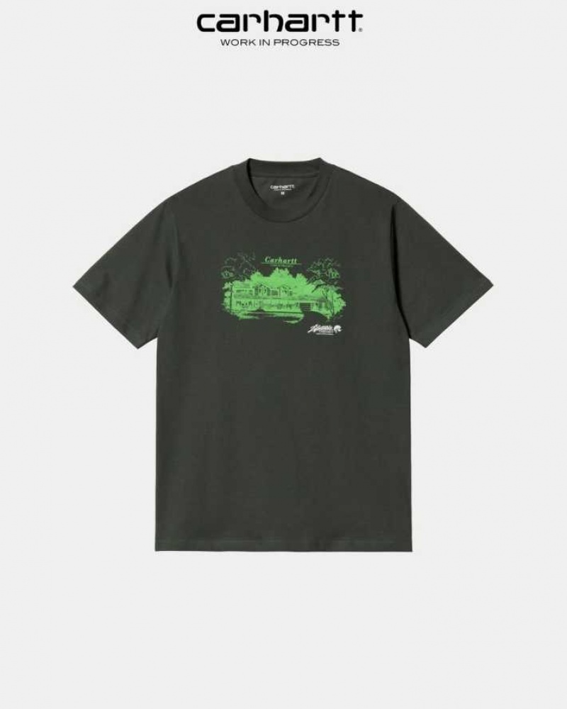 Boxwood Carhartt Wip Home Builders T-Shirt - Danmark TDX-9182813