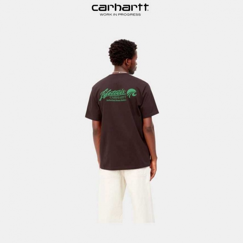 Noir Carhartt Wip Home Builders T-Shirt - Danmark RMZ-8765127