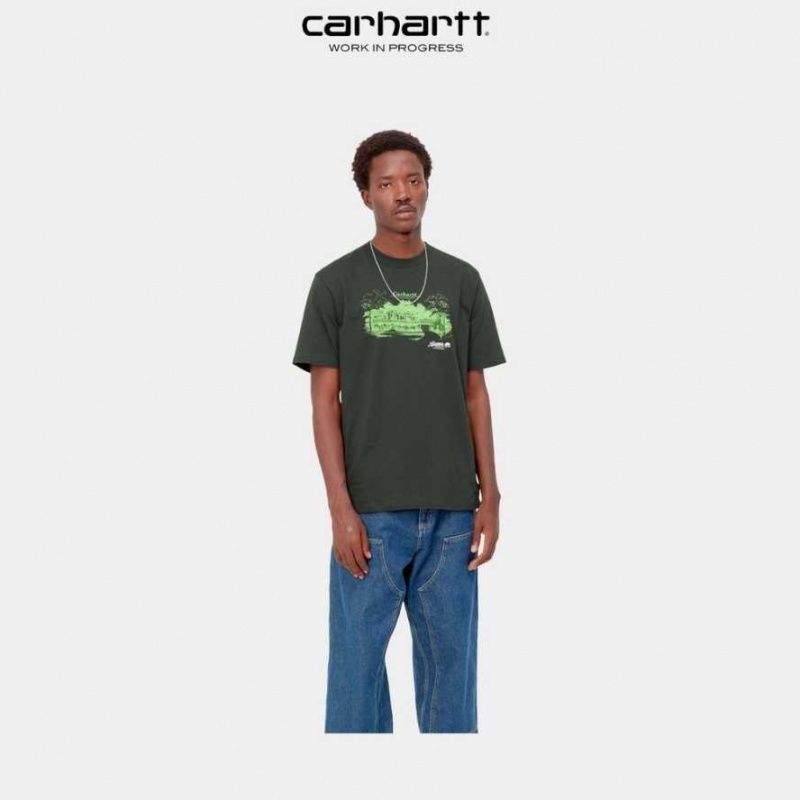 Boxwood Carhartt Wip Home Builders T-Shirt - Danmark TDX-9182813