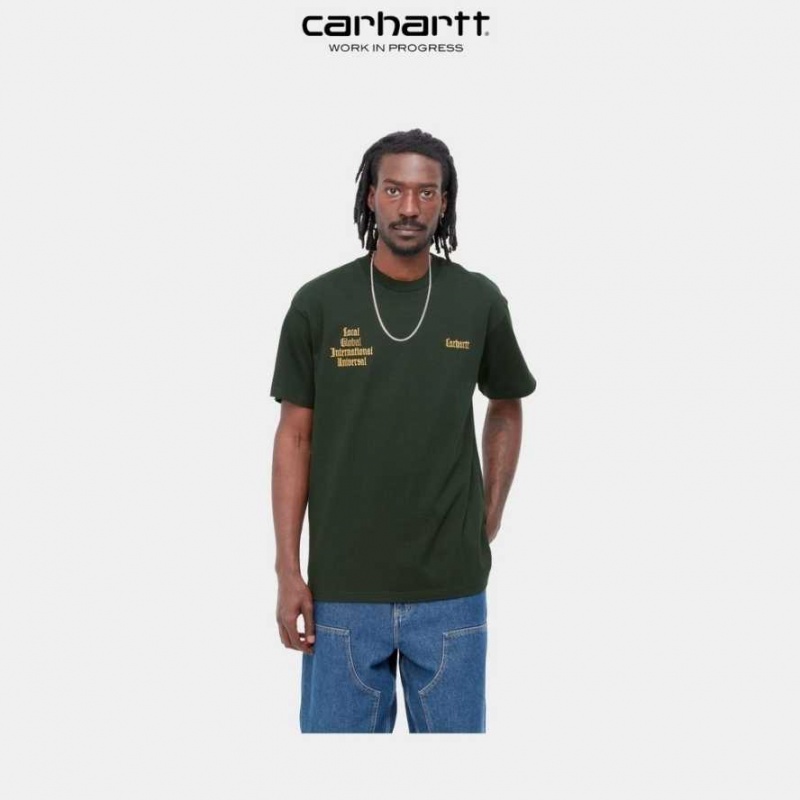 Noir Carhartt Wip Letterman T-Shirt - Danmark JPL-1628510