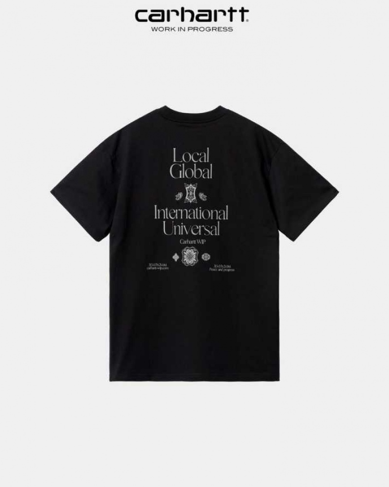 Noir Carhartt Wip Local Pocket T-Shirt - Danmark EXD-1111931