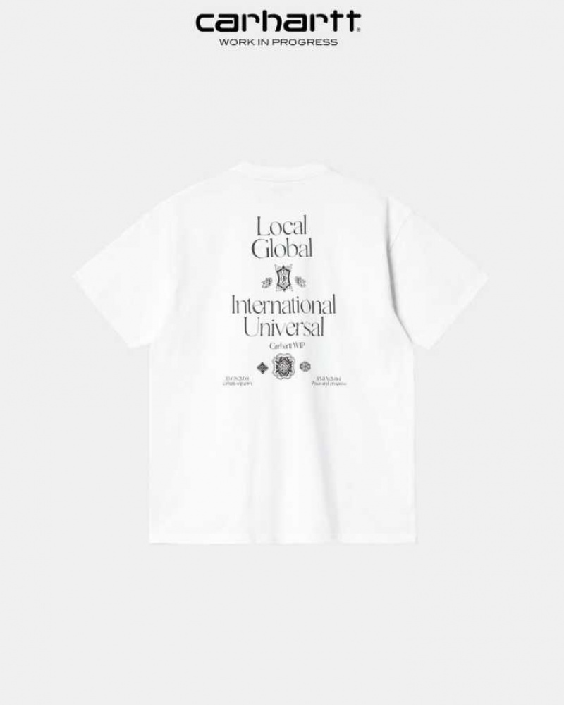 Blanche Carhartt Wip Local Pocket T-Shirt - Danmark DVQ-0457829