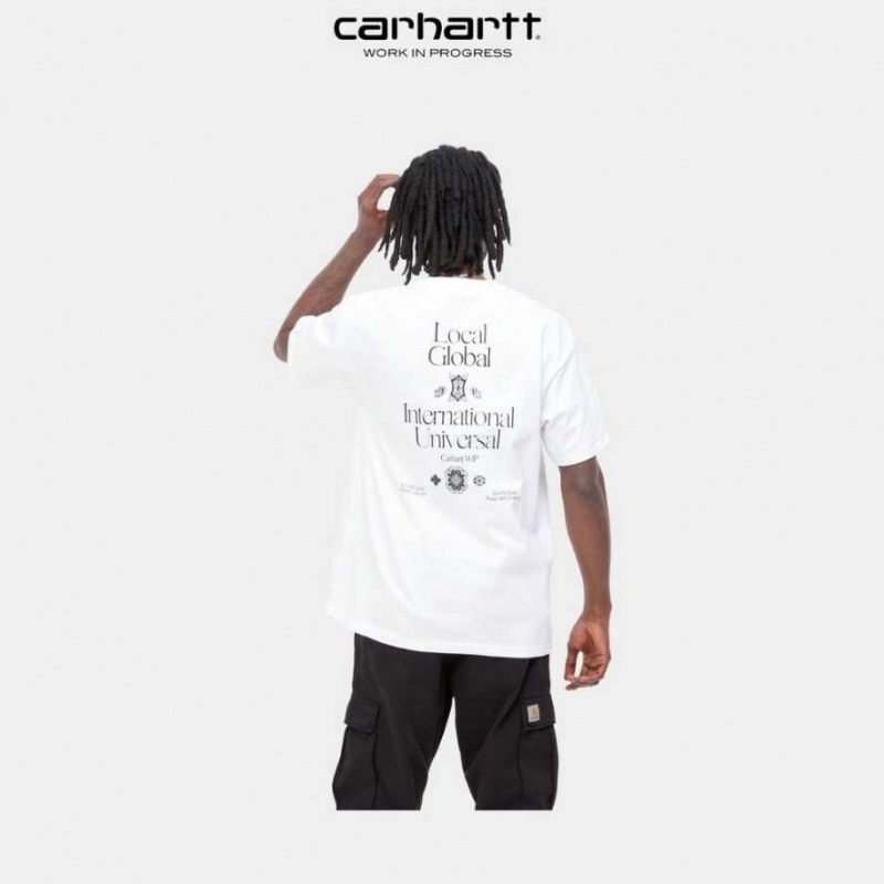 Blanche Carhartt Wip Local Pocket T-Shirt - Danmark DVQ-0457829