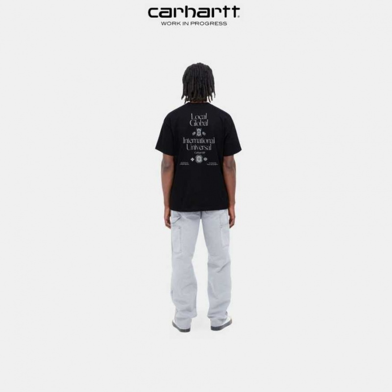 Noir Carhartt Wip Local Pocket T-Shirt - Danmark EXD-1111931