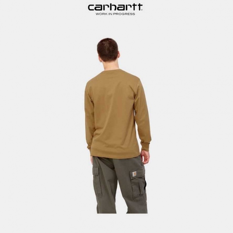 Jasper Carhartt Wip Long Sleeve Pocket T-Shirt - Danmark PWR-8826921