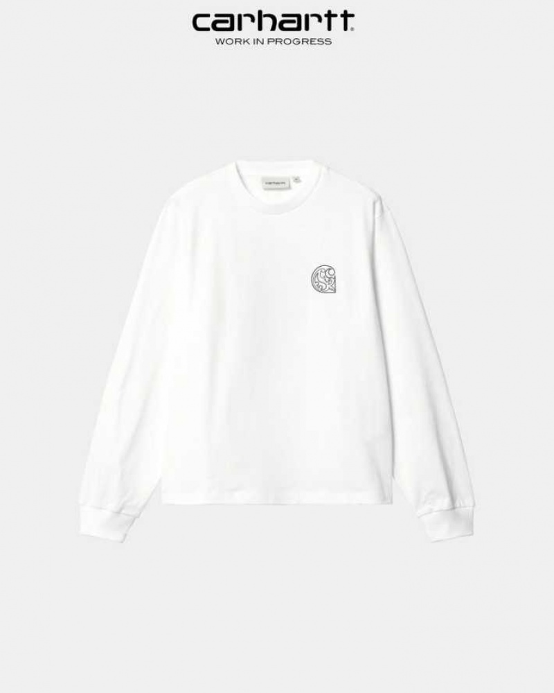 Blanche Carhartt Wip Long Sleeve Verse C T-Shirt - Danmark SGY-9945877