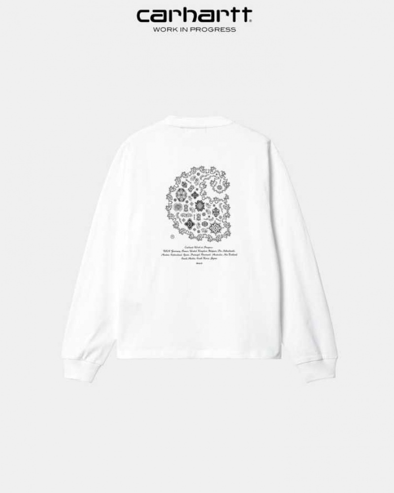 Blanche Carhartt Wip Long Sleeve Verse C T-Shirt - Danmark SGY-9945877