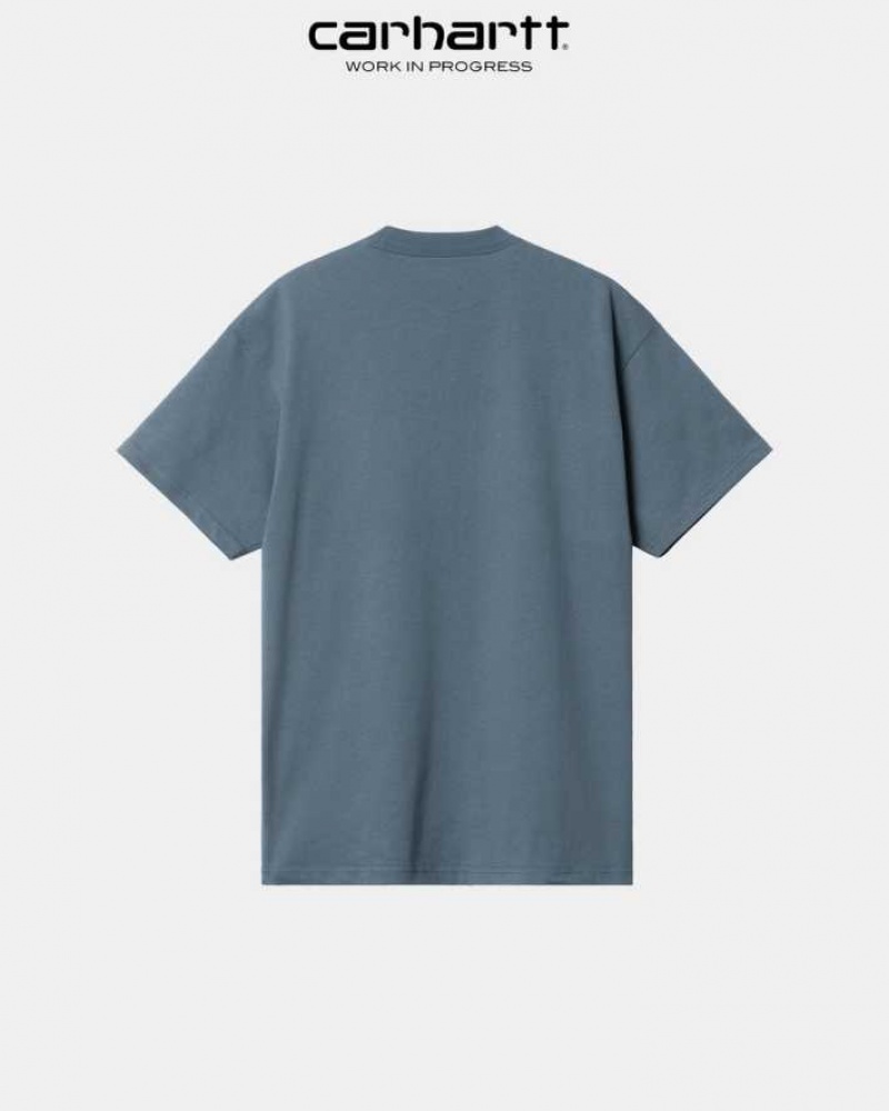 Bleu Carhartt Wip Lucky Painter T-Shirt - Danmark RPI-4948228