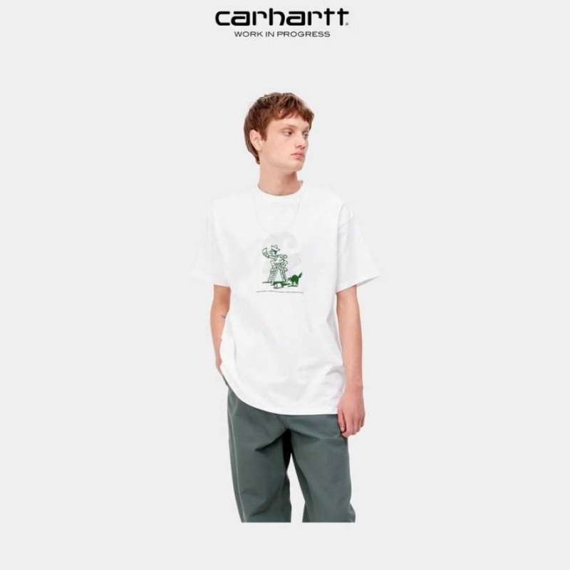 Blanche Carhartt Wip Lucky Painter T-Shirt - Danmark CAI-0744331