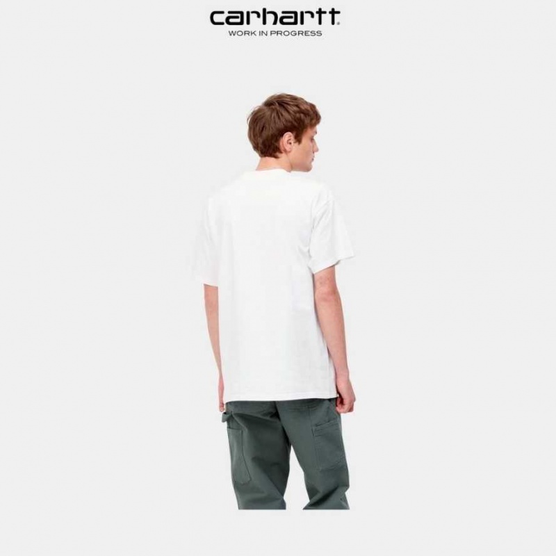 Blanche Carhartt Wip Lucky Painter T-Shirt - Danmark CAI-0744331