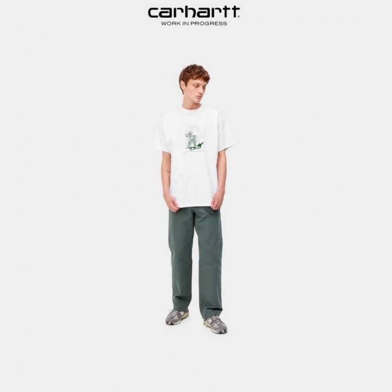 Blanche Carhartt Wip Lucky Painter T-Shirt - Danmark CAI-0744331