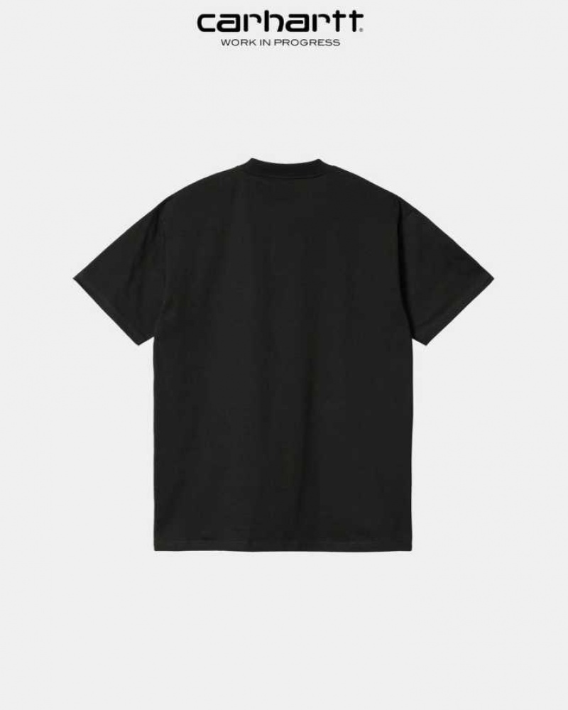 Noir Carhartt Wip Lucky Painter T-Shirt - Danmark MSF-1814341