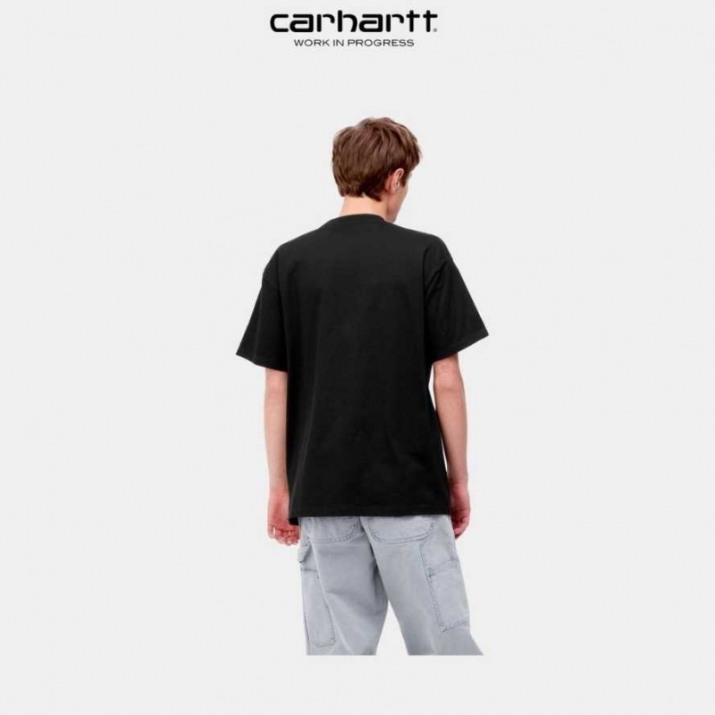 Noir Carhartt Wip Lucky Painter T-Shirt - Danmark MSF-1814341