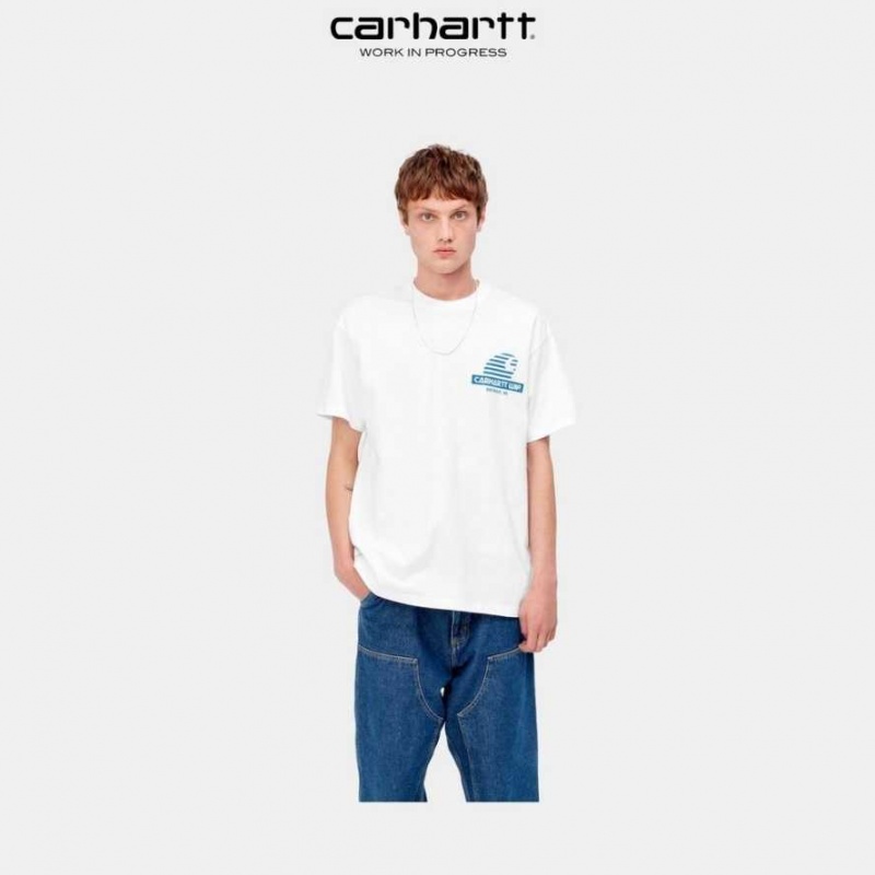 Blanche Carhartt Wip Mechanic T-Shirt - Danmark PGP-4737347