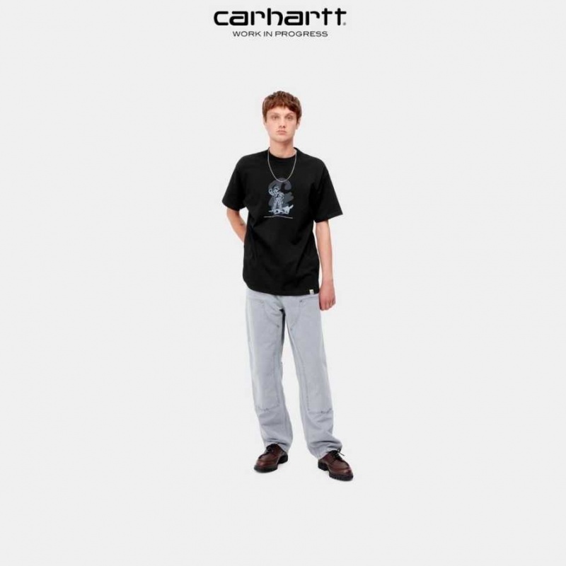 Noir Carhartt Wip Lucky Painter T-Shirt - Danmark MSF-1814341