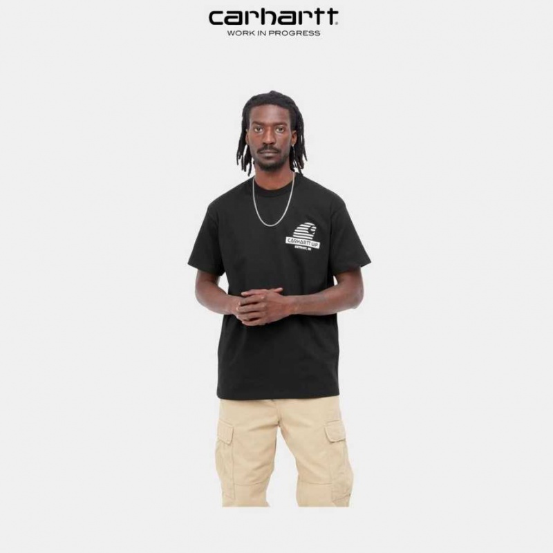 Noir Carhartt Wip Mechanic T-Shirt - Danmark DUO-6786773