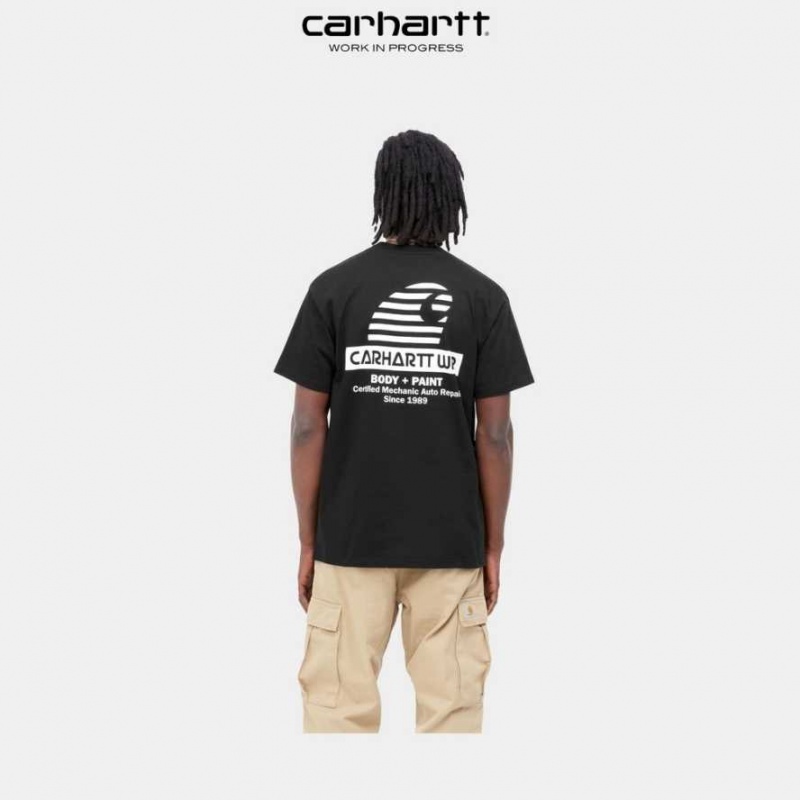 Noir Carhartt Wip Mechanic T-Shirt - Danmark DUO-6786773