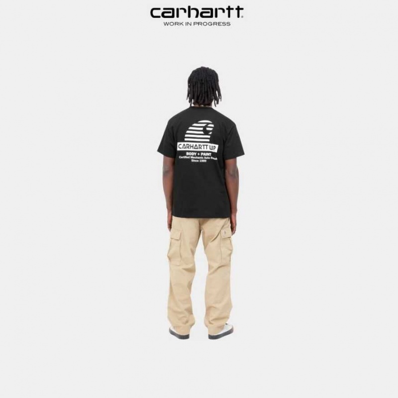 Noir Carhartt Wip Mechanic T-Shirt - Danmark DUO-6786773