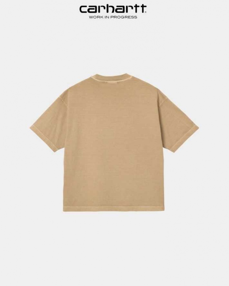 Marron Carhartt Wip Nelson T-Shirt - Danmark OLL-4396700