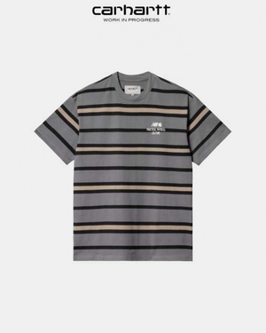 Blanche Carhartt New Balance x Carhartt WIP Sculpture Center Stripe T-Shirt - Danmark IWA-5371449