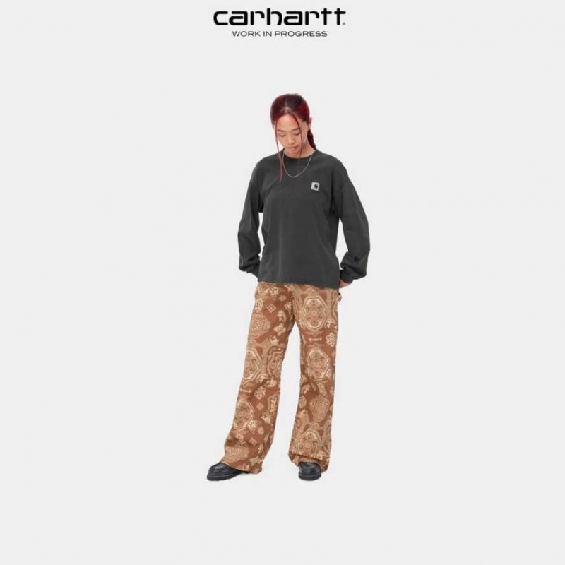 Vulcan (garment dyed) Carhartt Wip Nelson Long Sleeve T-Shirt Vulcan (garment - Danmark LHT-5583793