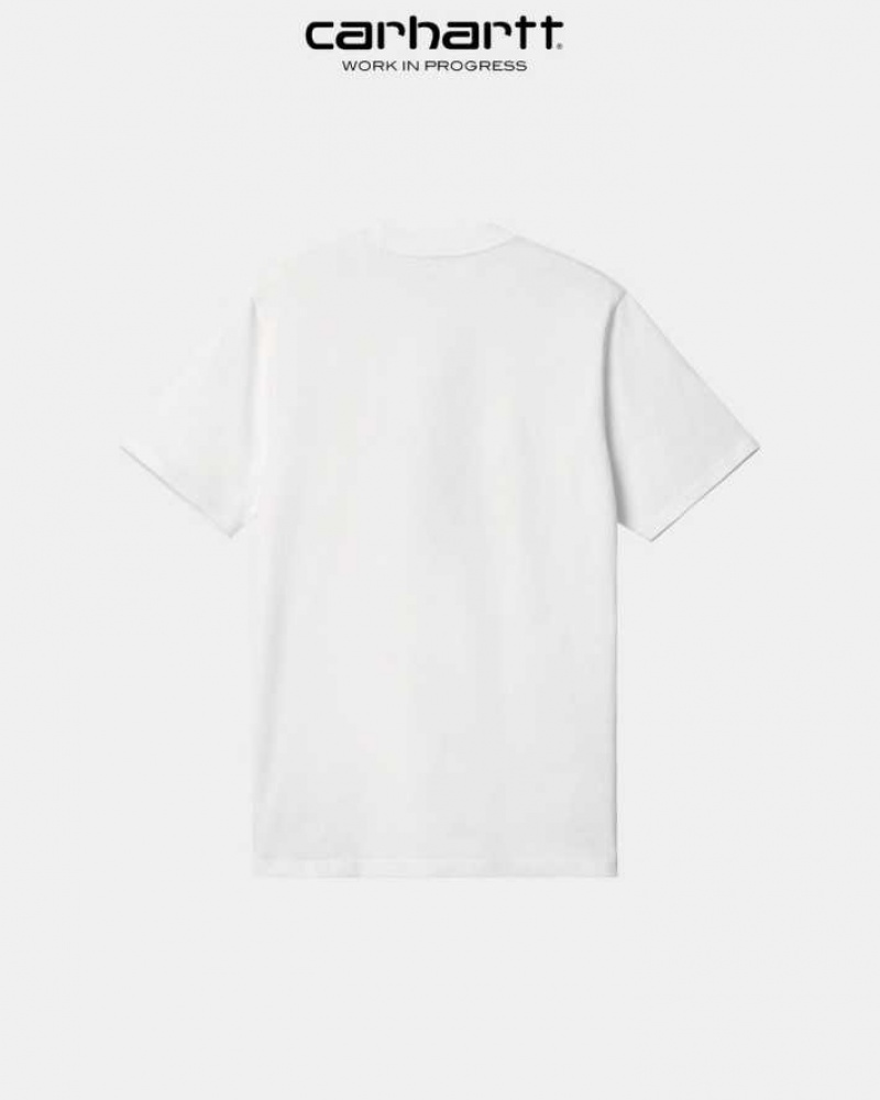 Blanche Carhartt Wip Piece Of Travail T-Shirt - Danmark LHV-9578688