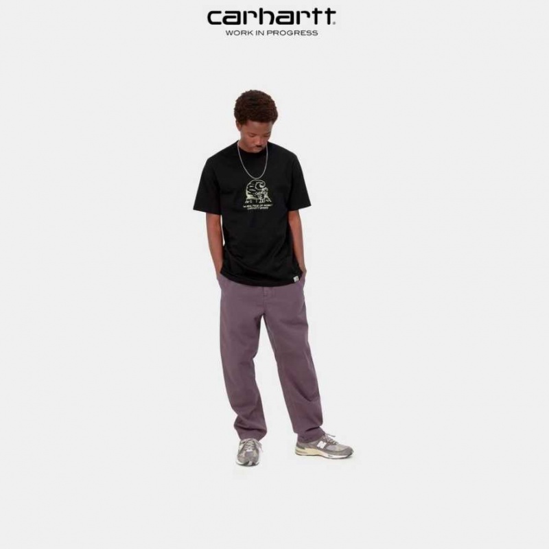 Noir Carhartt Wip Piece Of Travail T-Shirt - Danmark KRK-9436906