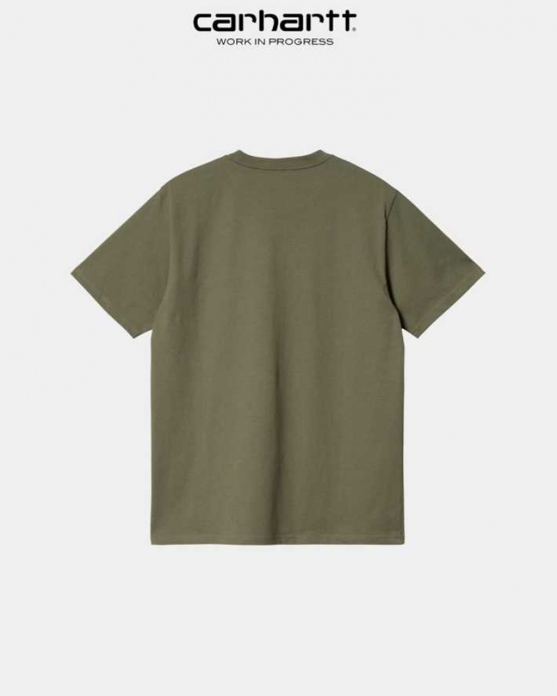 Seaweed Carhartt Wip Pocket T-Shirt - Danmark XIE-1713813