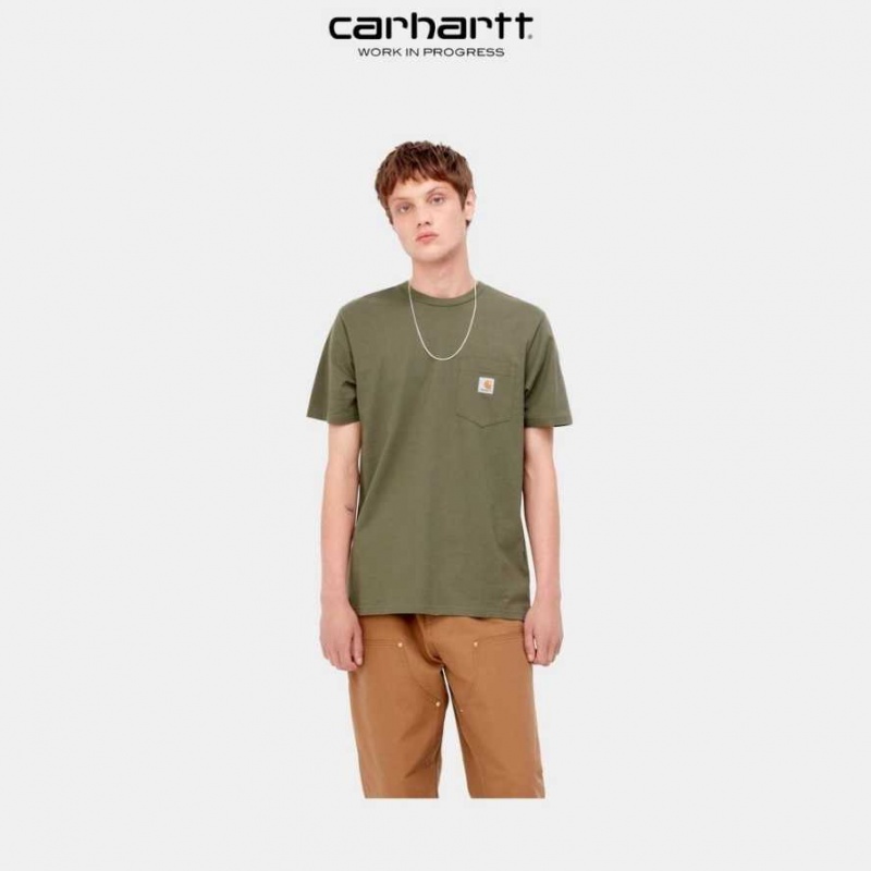 Seaweed Carhartt Wip Pocket T-Shirt - Danmark XIE-1713813