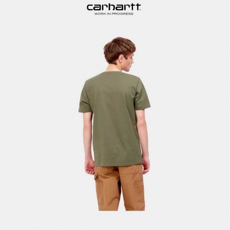 Seaweed Carhartt Wip Pocket T-Shirt - Danmark XIE-1713813