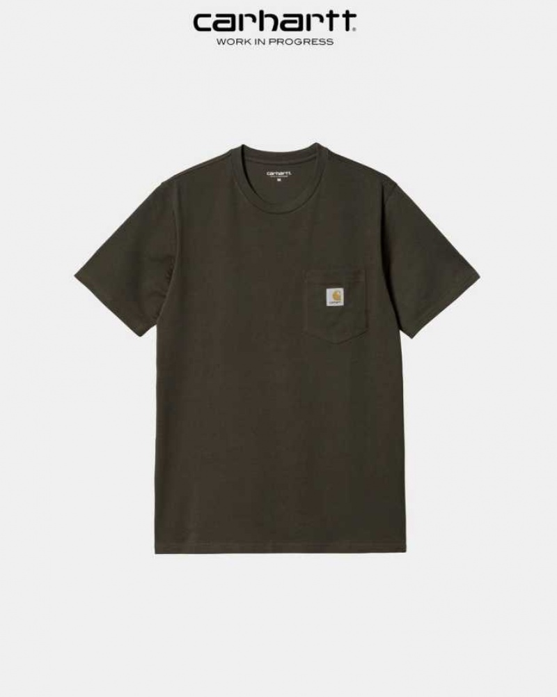 Cypress Carhartt Wip Pocket T-Shirt - Danmark KUU-2477445