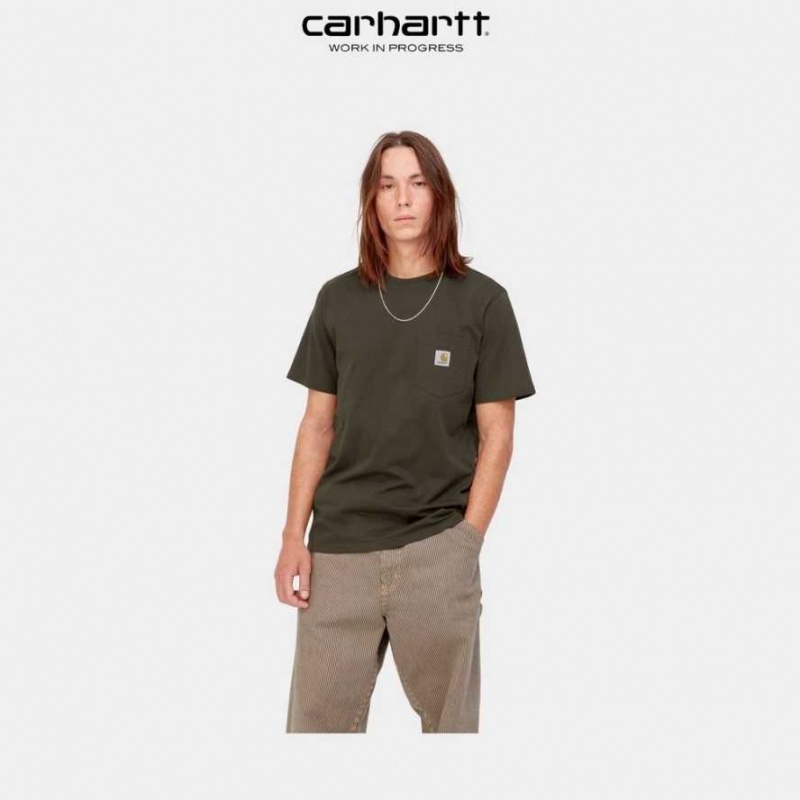 Cypress Carhartt Wip Pocket T-Shirt - Danmark KUU-2477445