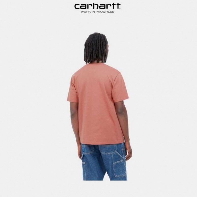 Misty Blush Carhartt Wip Pocket T-Shirt Misty - Danmark HXZ-3704649