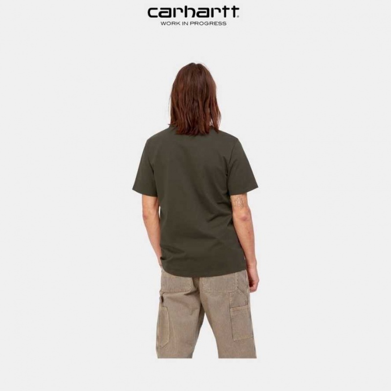 Cypress Carhartt Wip Pocket T-Shirt - Danmark KUU-2477445