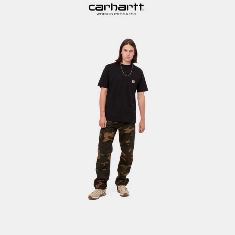 Noir Carhartt Wip Pocket T-Shirt - Danmark UQT-2645400