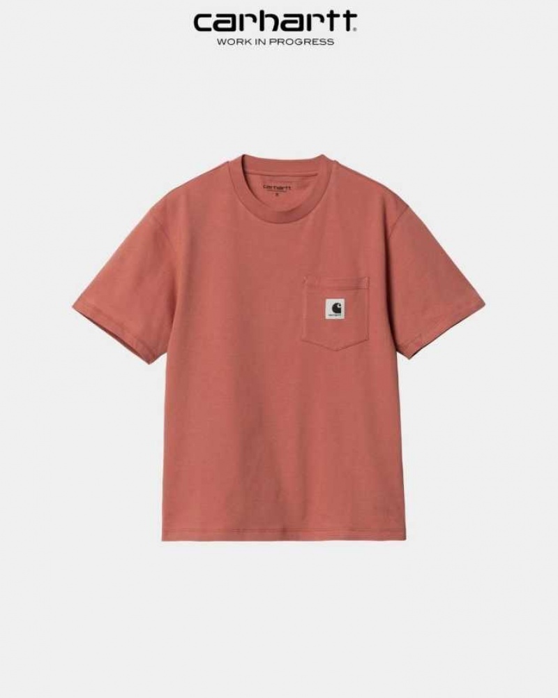 Misty Blush Carhartt Wip Pocket T-Shirt Misty - Danmark UYY-1885610