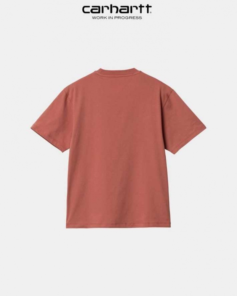 Misty Blush Carhartt Wip Pocket T-Shirt Misty - Danmark UYY-1885610