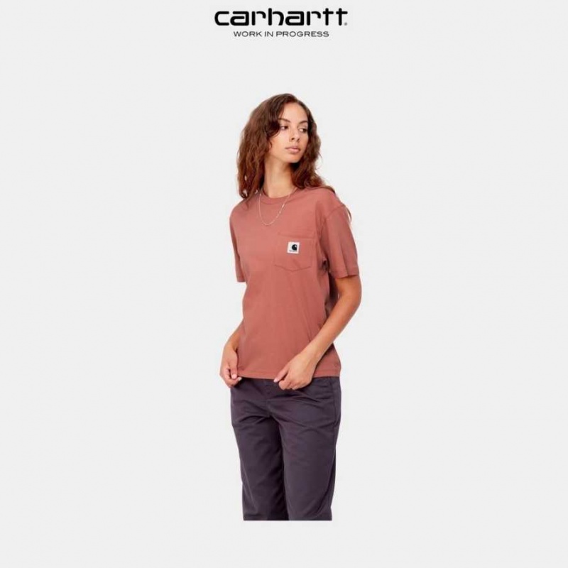 Misty Blush Carhartt Wip Pocket T-Shirt Misty - Danmark UYY-1885610