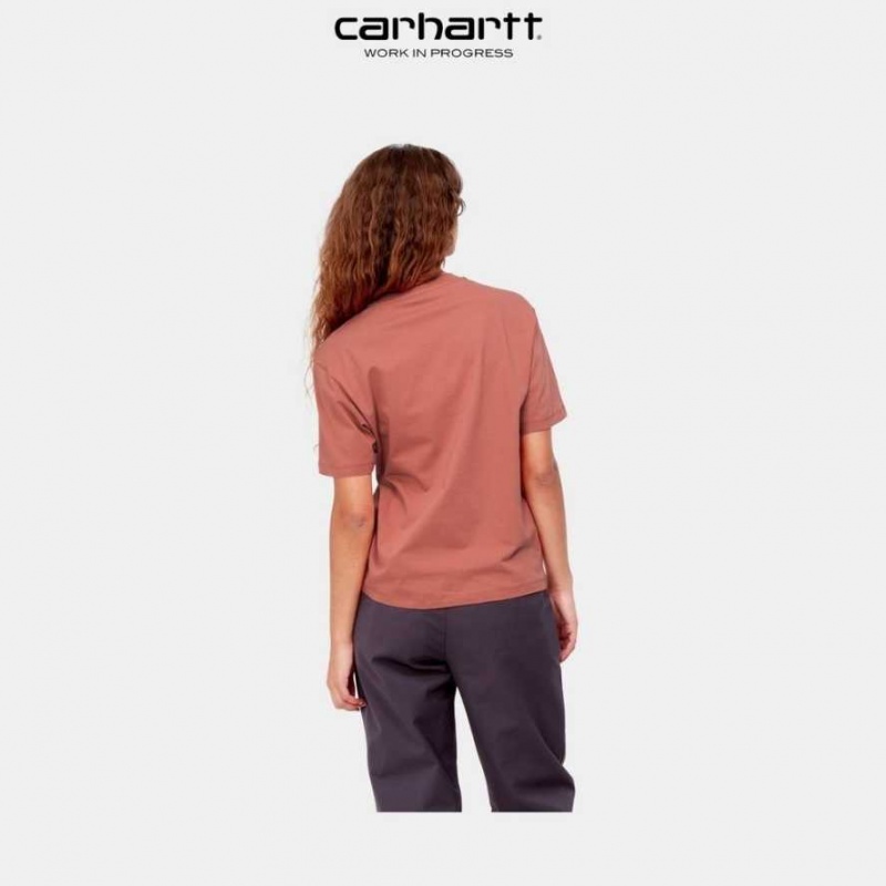 Misty Blush Carhartt Wip Pocket T-Shirt Misty - Danmark UYY-1885610