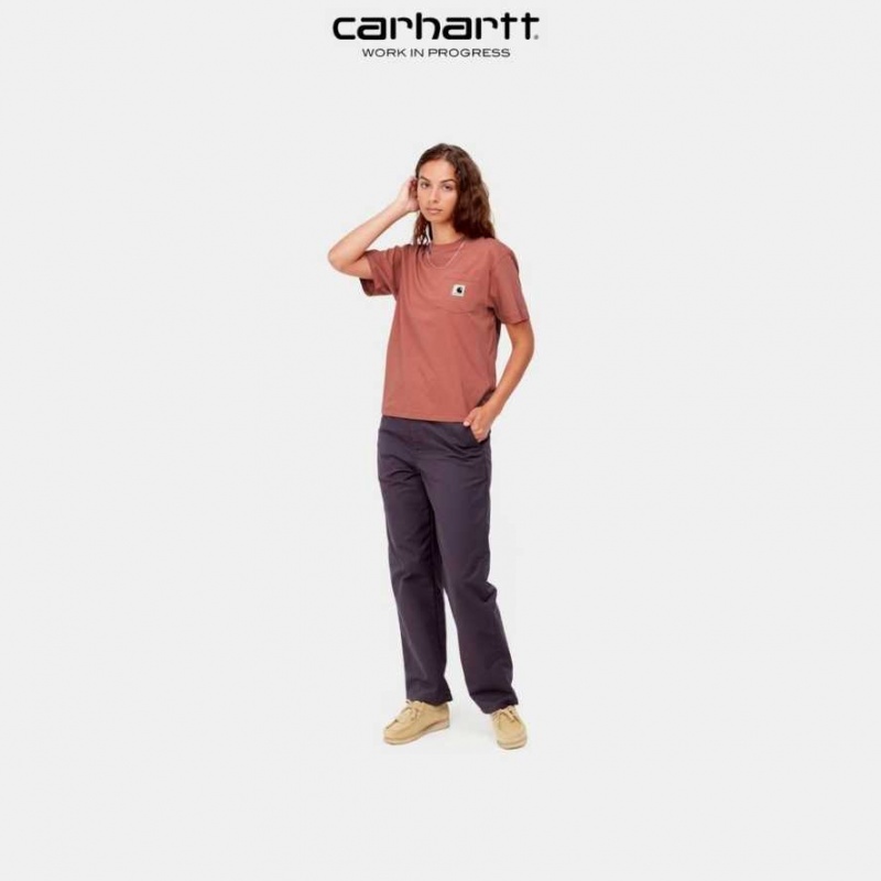 Misty Blush Carhartt Wip Pocket T-Shirt Misty - Danmark UYY-1885610