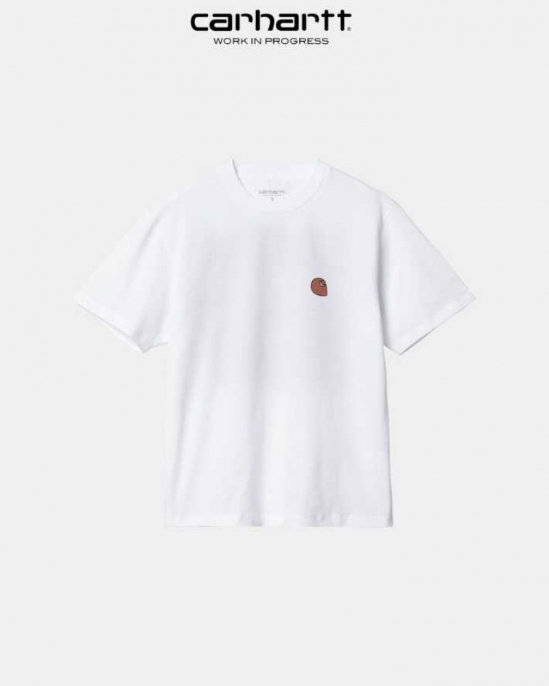 Blanche Carhartt Wip Putty T-Shirt - Danmark LQF-3071760