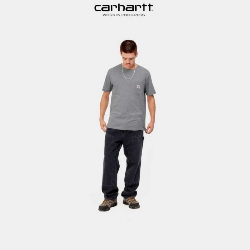 Grise Foncé Carhartt Wip Pocket T-Shirt Grise - Danmark MHL-3601178